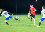 精彩的足球比赛引来无数观众欢呼